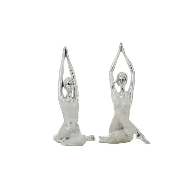 Litton Lane Silver Polystone Glam People Sculpture (Set of 2)