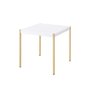 Charlie 24 in. Gold Square Wood End Table