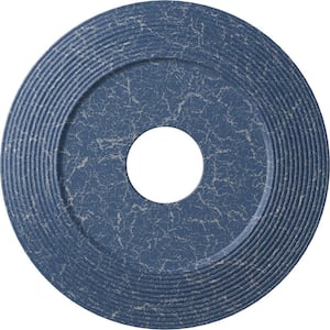 1 in. x 16-1/8 in. x 16-1/8 in. Polyurethane Adonis Ceiling Medallion, Americana Crackle