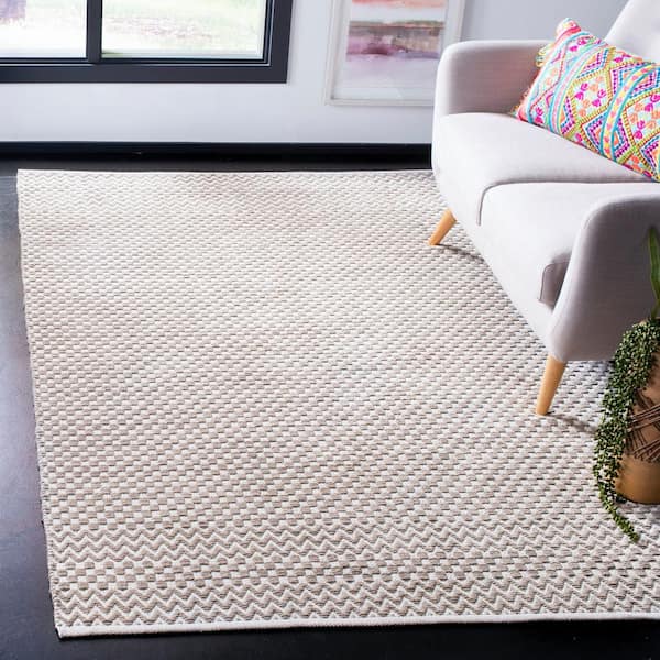 Boston Taupe Doormat 3 ft. x 5 ft. Chevron Area Rug
