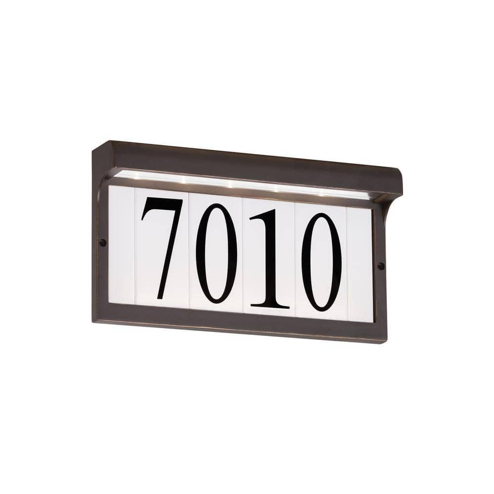 Rectangular Antique Bronze Lighted LED Outdoor Wall Mount Address Light Wall Lantern Sconce price history on PriceWatchPro