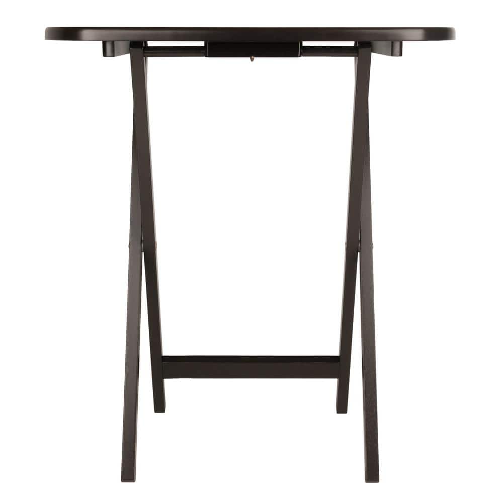 Cade 2-Piece Oversize Coffee Snack Table Set in Rich Brown
