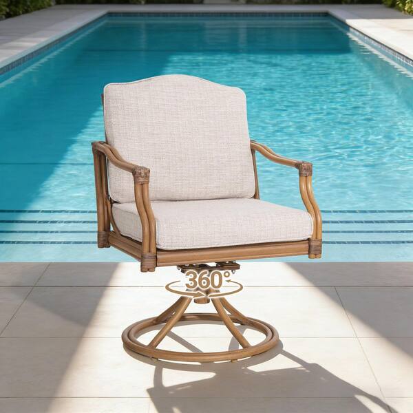 ULAX FURNITURE Arcadia 7-Piece Aluminum Swivel Outdoor Dining Set