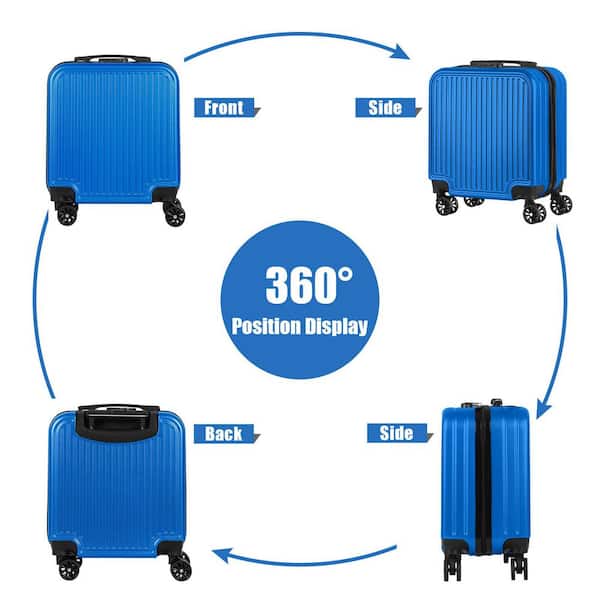 HIKOLAYAE 1-Piece Dark Blue ABS Plastic Hardside with Spinner