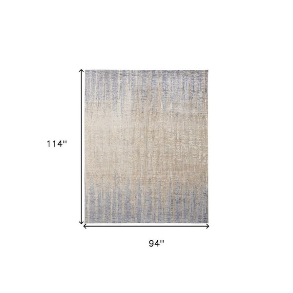 8 ft. x 10 ft. Tan and Brown Abstract Area Rug