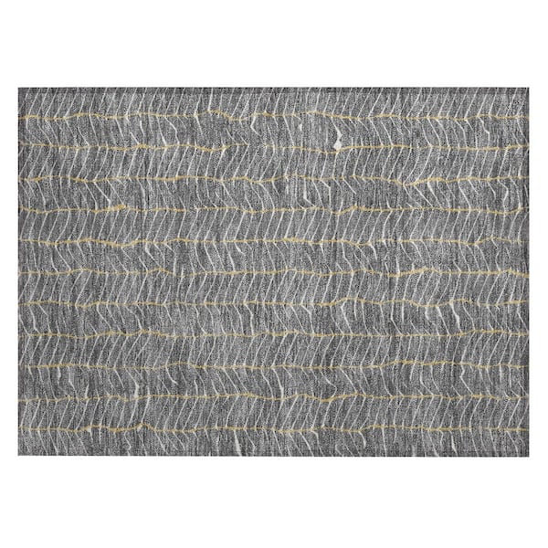 Chantille Machine Washable Indoor/Outdoor Abstract ACN3038 Gray 3 ft. x 4 ft. Area Rug
