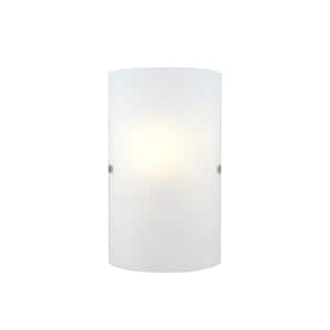 Troy 3 3 in. W x 11.8 in. H 1-Light Matte Nickel Wall Sconce with Frosted Glass Shade