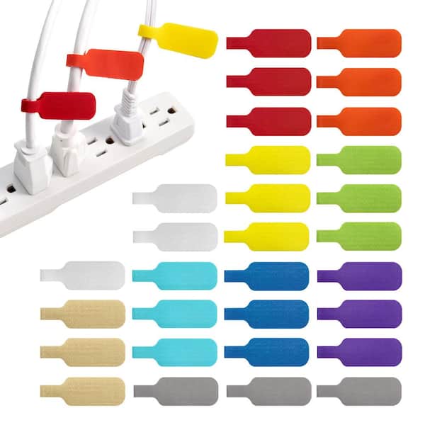 Weekend 40pcs Self Stick Wire Cable Cord Clips Clamp Table Wall Tidy Organizer Holder, Size: 2XL