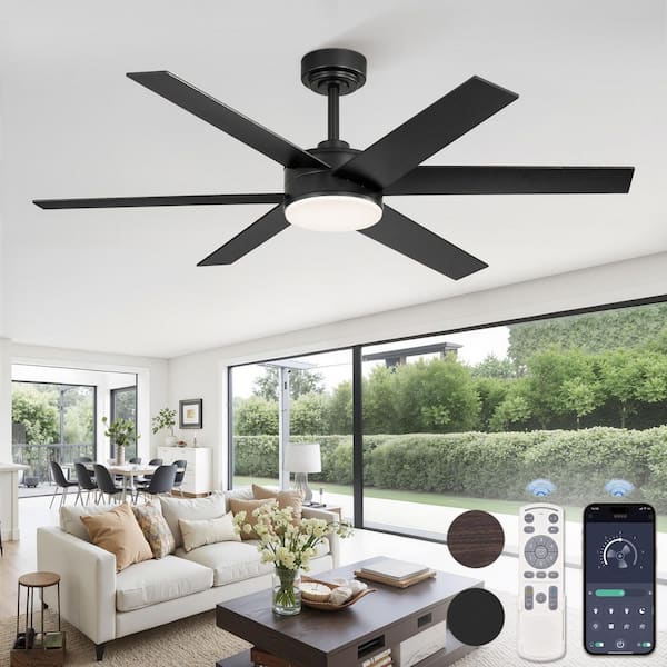 FANIMATION Klinch 52 in. LED Indoor/Outdoor Black Ceiling Fan with