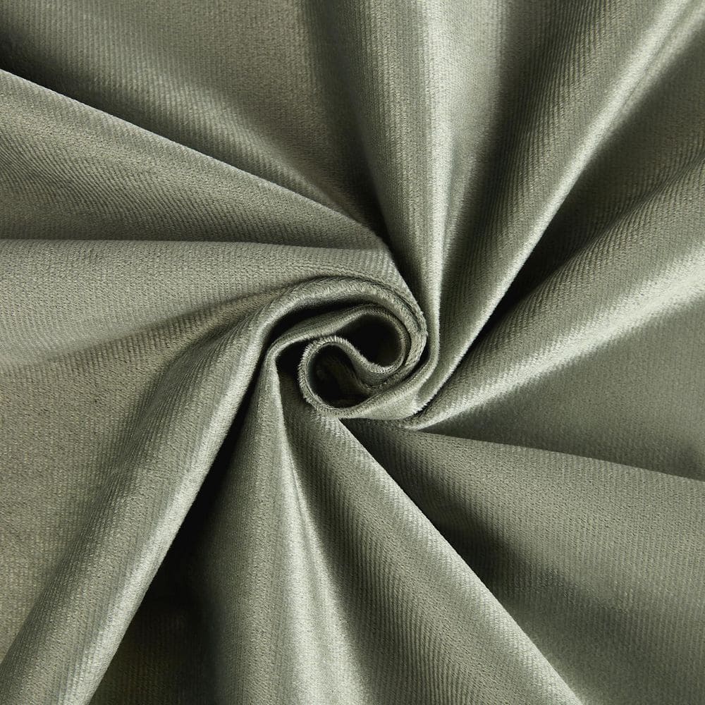 Moss Green Velvet Blackout Back Tab Curtain Panel