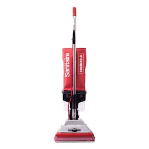 Tradition Upright Vacuum Cleaner with Dust Cup, 7 Amp, 12 in. Path, Red/Steel