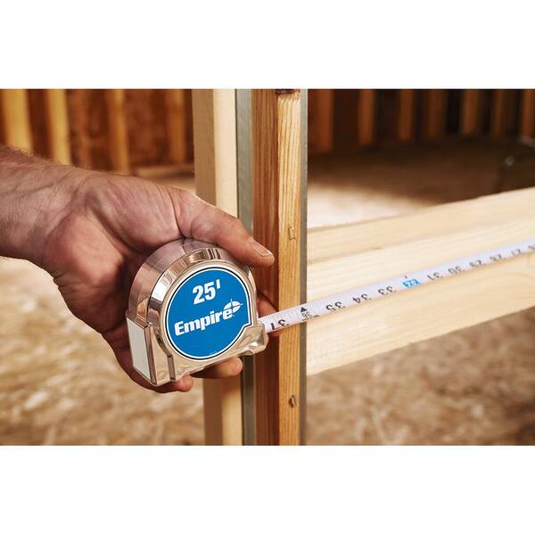 Empire 25 ft. Chrome Tape Measure 300-25 - The Home Depot