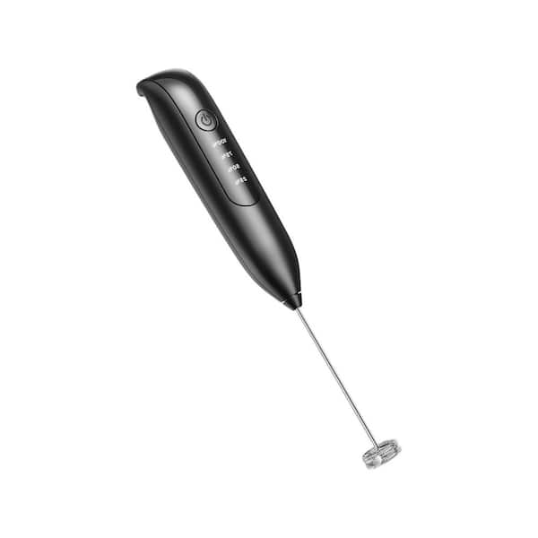 3-in-1 Electric Milk Frother Handheld with 3 Speeds, LED Display, Stainless Steel Whisks, Magnetic Base