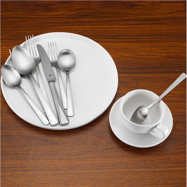 TABLE 12 50-Piece 18/10 Stainless Steel Flatware Set (Service for 8)  TF50S70T - The Home Depot