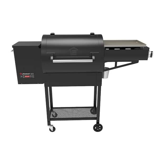 Lifesmart 600 sq. in. Cooking Surface Pellet Grill and Griddle in Black with Dual Meat Probes and Precision Digital Control