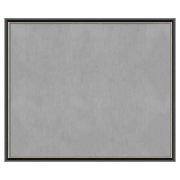 Amanti Art Theo Black Silver 51 in. x 43 in Framed Magnetic Board