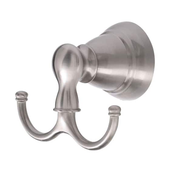 Banbury Double Robe Hook in Brushed Nickel (2-Pack Combo)