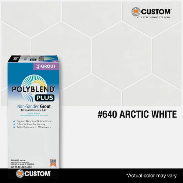 Polyblend Plus #640 Arctic White 10 lb. Unsanded Grout