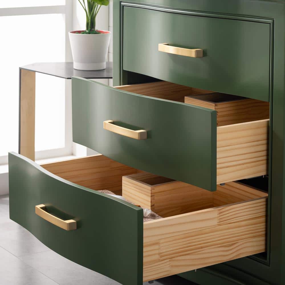 Evergreen Solid Wood Freestanding Vanity with Marble Top