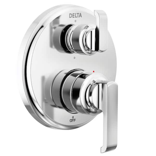 Delta Tetra 2-Handle Wall-Mount Valve Trim Kit 6-Setting Int. Div. in ...