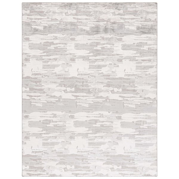 Mirage 8 ft. x 10 ft. Gray/Silver High-Low Abstract Area Rug