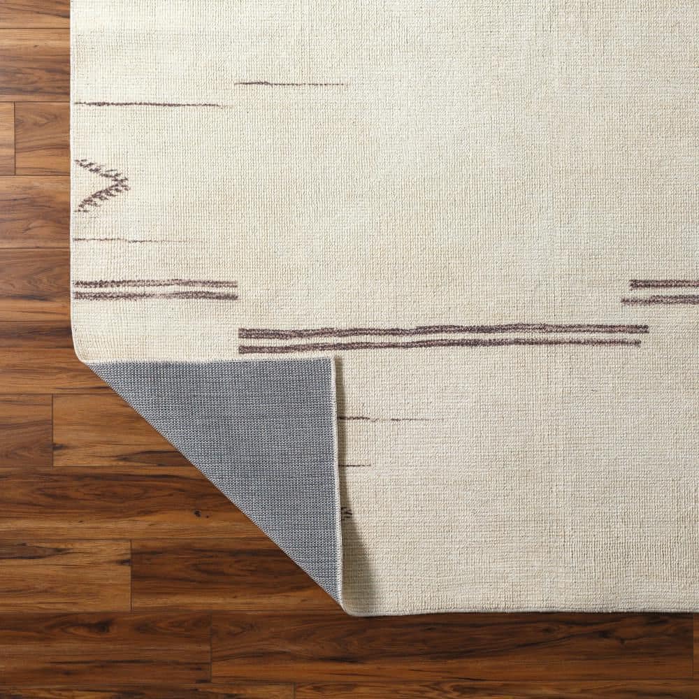 Handmade Look Gray Synthetic Rectangular Rug 5'3" x 7'
