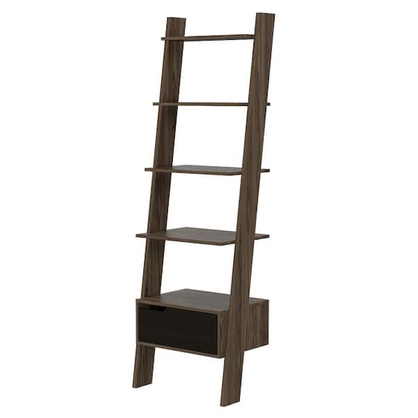 RST BRANDS Aster 70 in. 5-Shelf Rich Oak Leaning Shelf