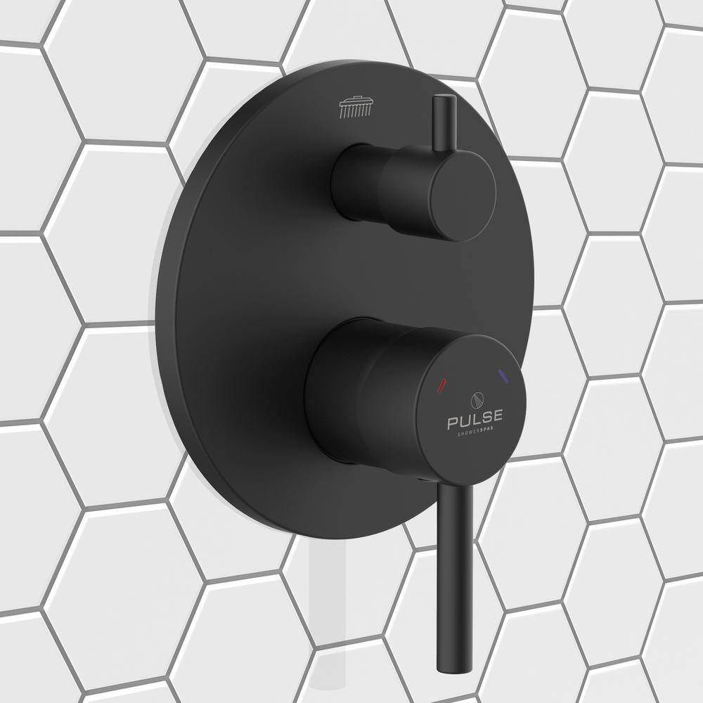 Matte Black Two-Way Diverter Valve with Trim Kit