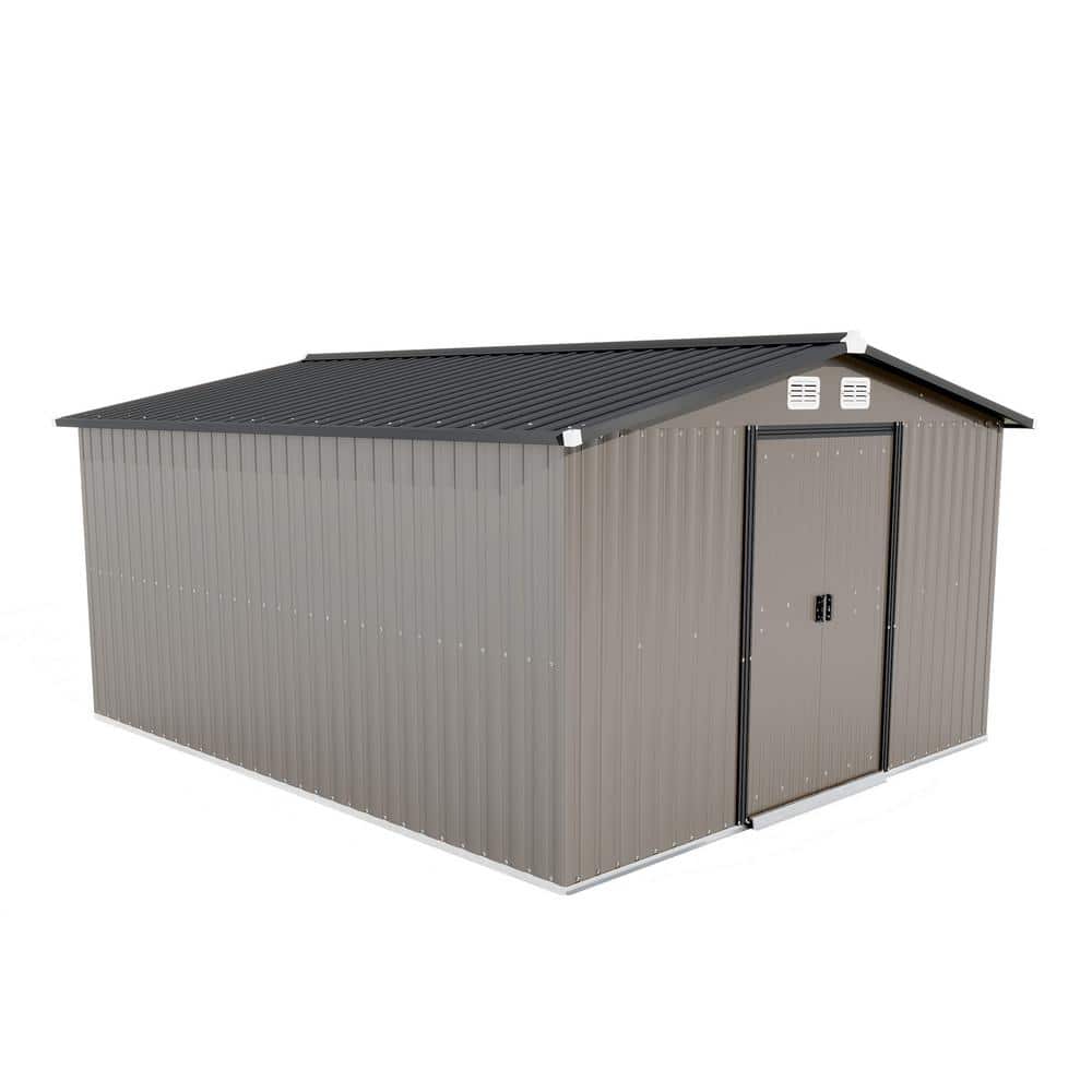 10 ft. x 12 ft. Metal Outdoor with Lockable Door Corrosion Resistant Storag