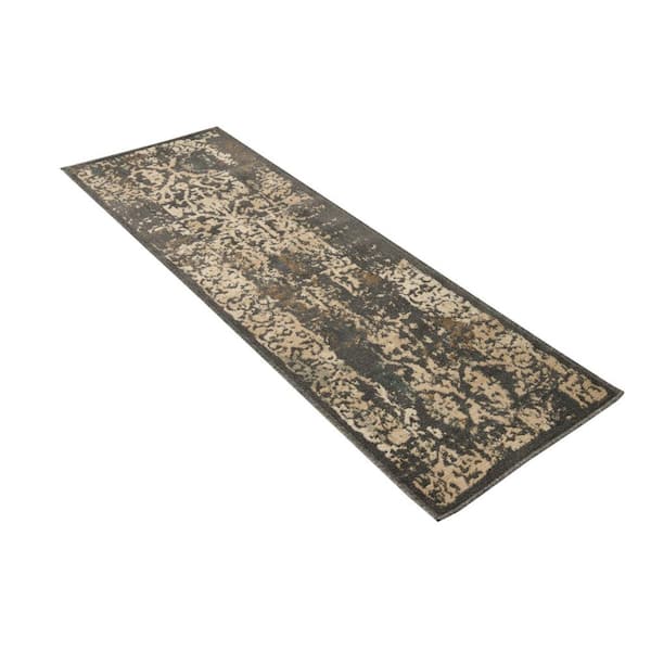 Unique Loom Mirage Tuareg Runner Rug - 2' x 6', Green