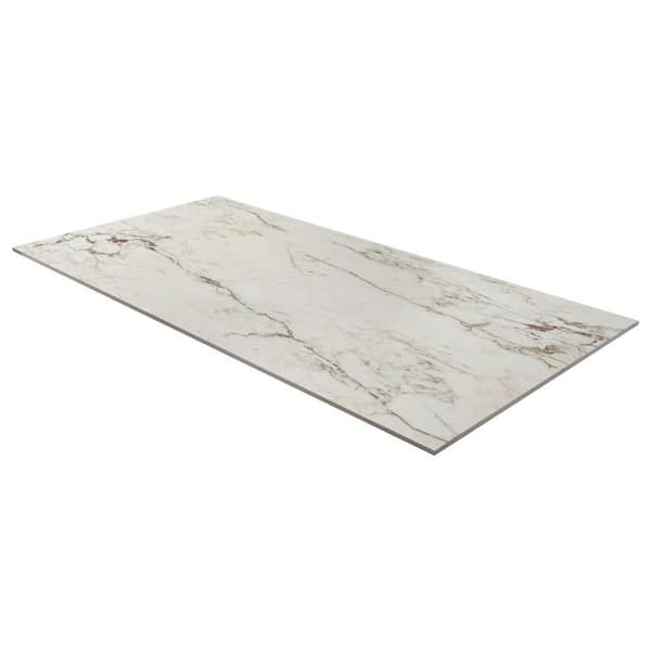 Montari Breccia Capraia 4 in. x 0.35 in. Marble Look Matte Porcelain Floor and Wall Tile Sample
