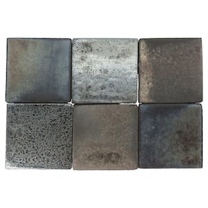 Orion Metallic Mix 3.93 in. x 3.93 in. Glazed Terracotta Clay Wall Tile (5.38 Sq. Ft./Case)