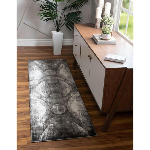 Sofia Albert Dark Gray 2' 0 x 13' 0 Runner Rug