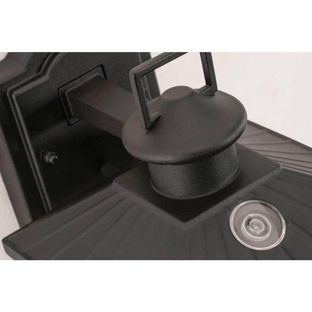 Lennon 7" Black LED Outdoor Wall Sconce, Dimmable and Direct Wired