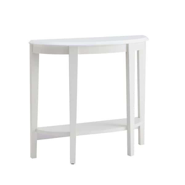 Furniture of America Yara 36 White Half-Moon Particle Board