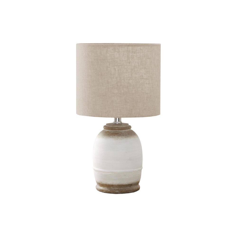 16 in. Cream Resin Table Lamp with Beige Shade price history on PriceWatchPro