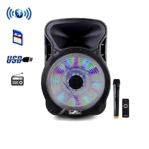 15 in. Bluetooth Rechargeable Party Speaker with Illuminating Lights