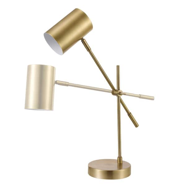 Globe Electric Pratt 20 in. Matte Brass Desk Lamp 52098 - The Home