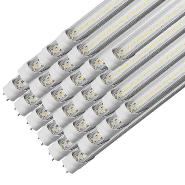 LED T8 Tube,Adj Watt 12W-22W,2750 Lm,Adj CCT 3500K-6500K,120-277Vac,4ft,Clear Lens,Type A+B,Double Ended Power,Pack-25