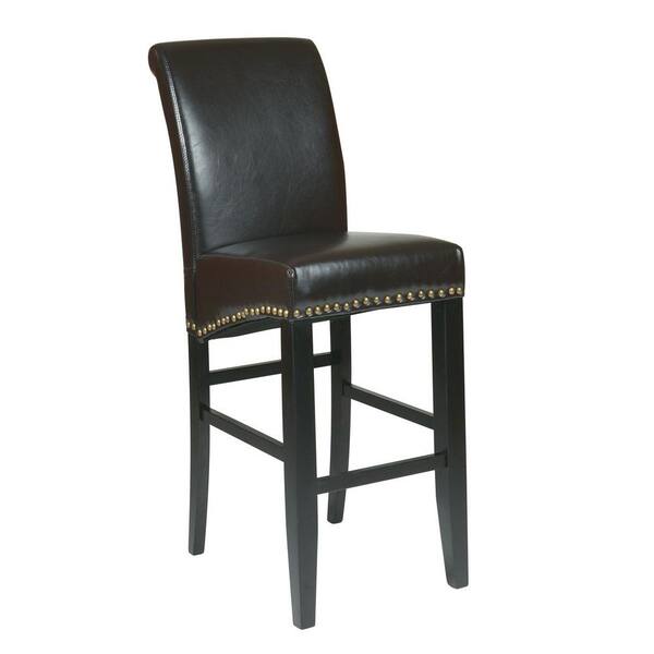 OSP Home Furnishings Parsons 30 in. Espresso Cushioned Bar Stool