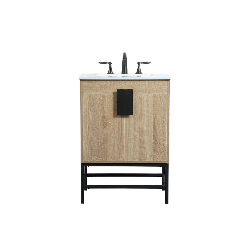 Simply Living 24 in. W x 19 in. D x 33.5 in. H Bath Vanity in Mango Wood wi