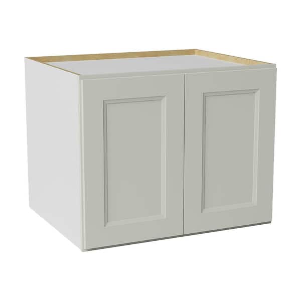 30 in. W x 24 in. D x 24 in. H Ready to Assemble Double Shaker Wall Kitchen Cabinet in Laguna Grey