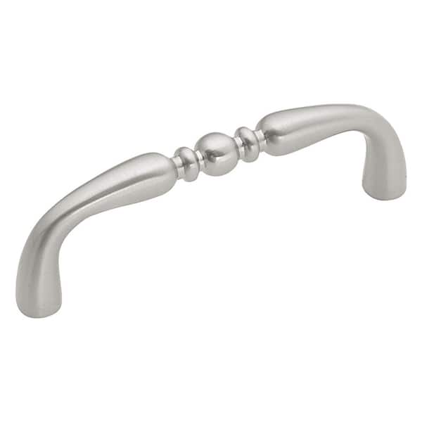 HICKORY HARDWARE Conquest 3 in. Center-to-Center Satin-Nickel Pull