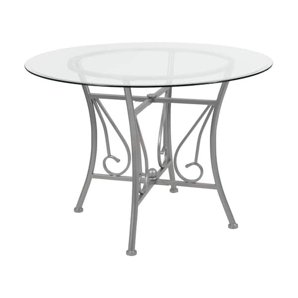 Carnegy Avenue Clear Top/Black Frame Dining Table CGA-XU-228534-CL-HD ...