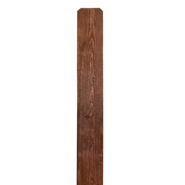 Alta Forest Products 3/4 in. x 7-1/2 in. x 6 ft. Prefinished Brown Douglas Fir Flat-Top Wood Fence Picket