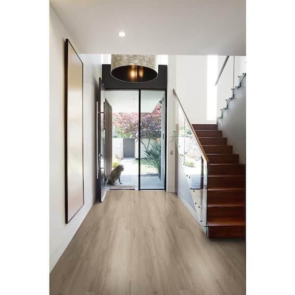 A&A Surfaces HD-LVR5012-0023 Heritage Driftwood 7 in. W x 48 in. L Rigid Core Luxury Vinyl Plank Flooring (19.02 Sq. ft./Case)