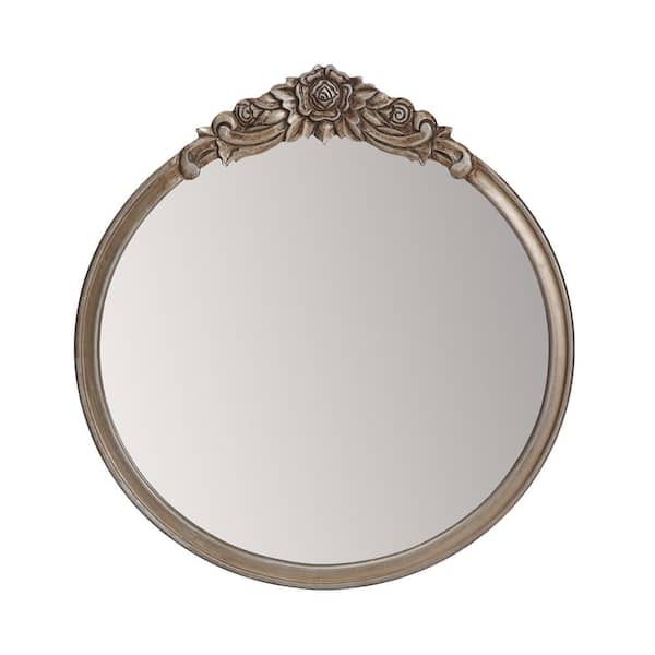 Habitat 21.5 in. x 20.5 in. Alaric Pewter Framed Round Decorative Mirror