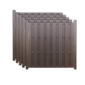 Flat-Top Shadowbox 6 ft. x 6 ft. Mahogany Composite Fence Panel (5-Pack)