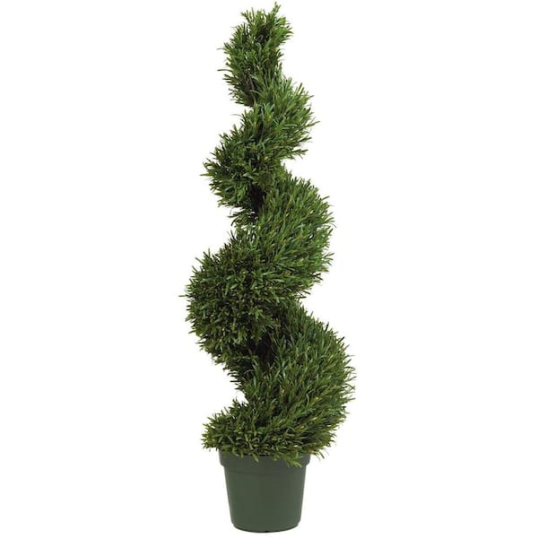 Nearly Natural 4 ft. Rosemary Spiral Silk Tree