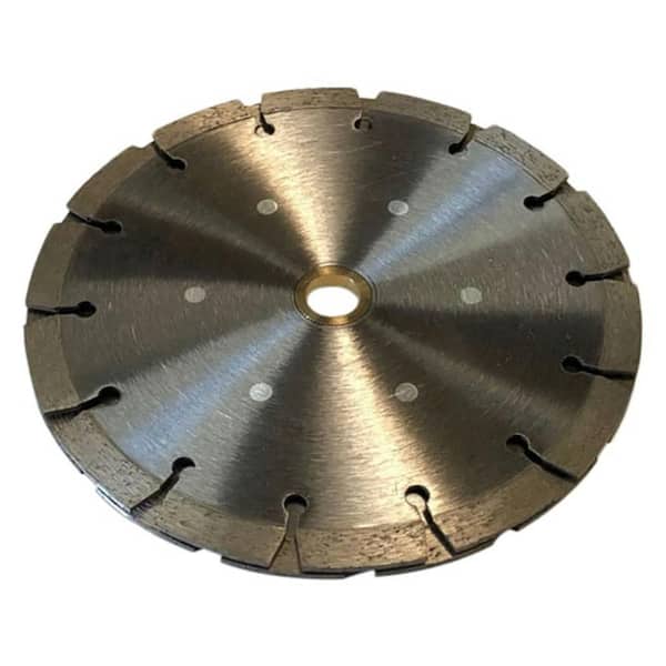 EDiamondTools 7 in. Diamond Tuck Point Blades For Mortar, 1/4 in. Tuck Width, Sandwich Dual Blades, 7/8"-5/8" Non-Threaded Arbor